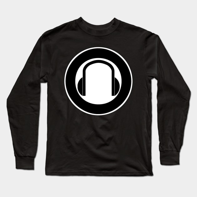 Headphones Symbol Long Sleeve T-Shirt by NovaOven